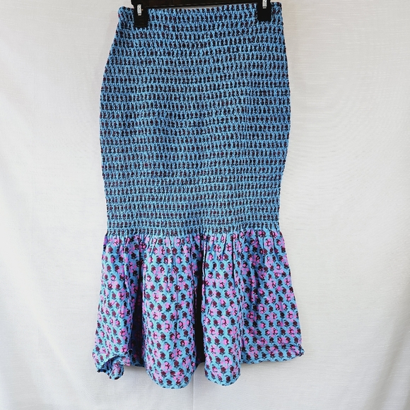 J. Crew Smocked Mermaid Floral Midi Skirt size 4 - Picture 8 of 10
